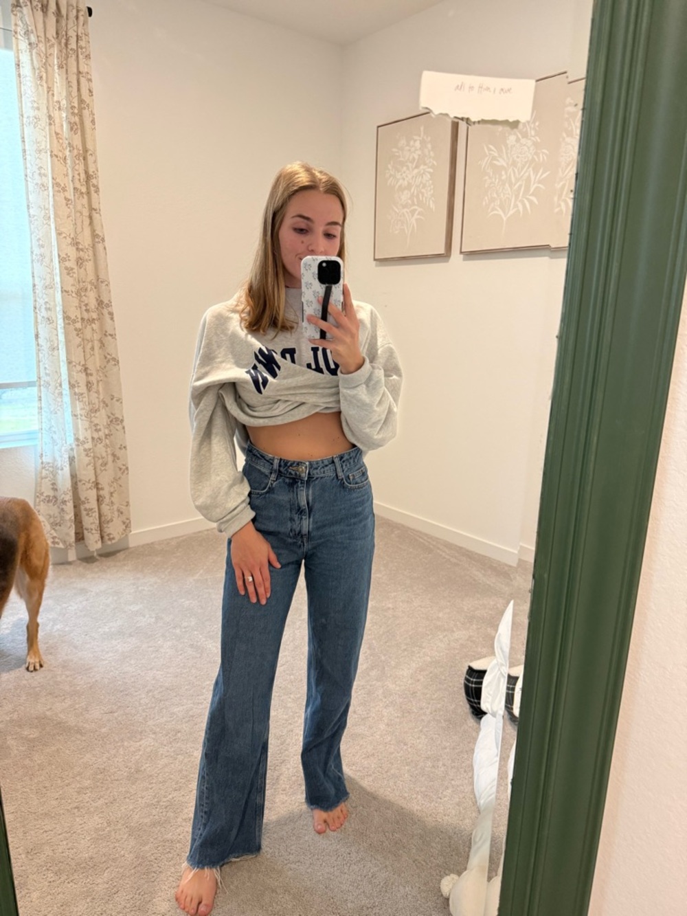 Zara high rise straight leg Jean size 4